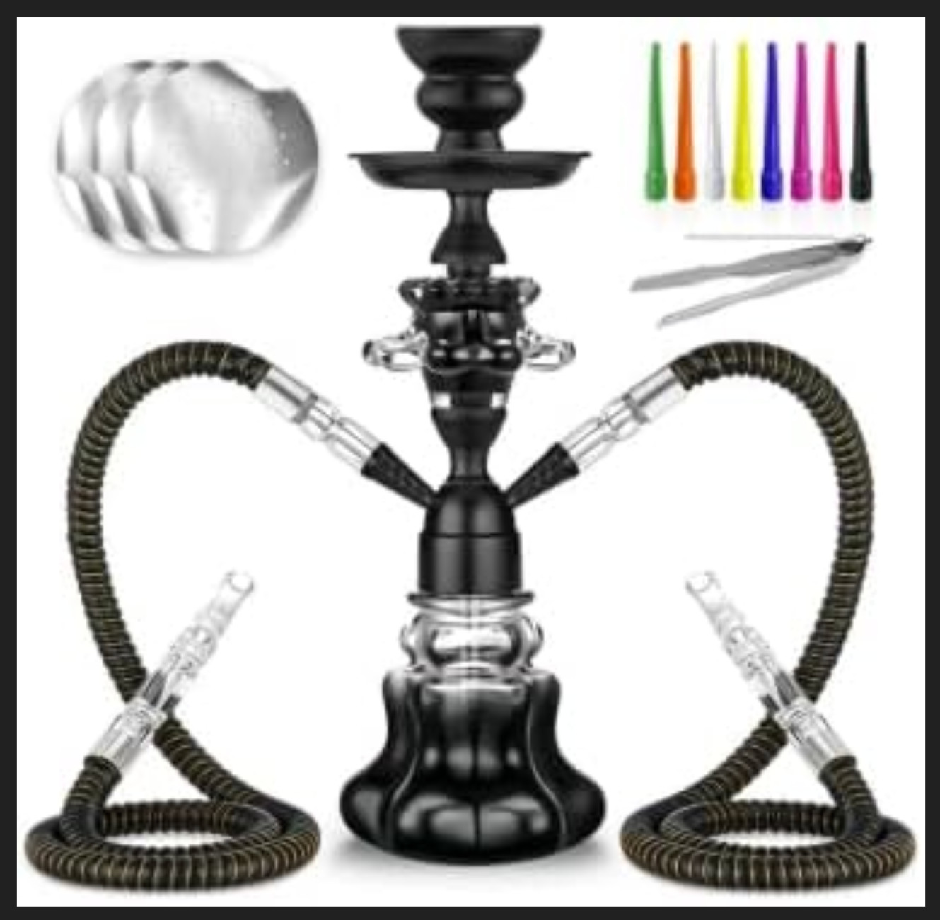Hookah Set With Everything 14 » Shisha Hookah Complete Set – Glass Flower Vase,