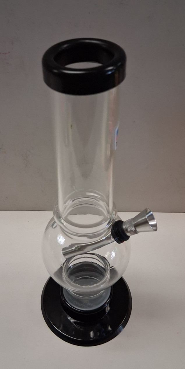 9&Prime; ACRYLIC PLASTIC SMALL BUBBLE HOOKAH WATER PIPE BONG THUMB CARB 1.5&Prime;M CLEAR