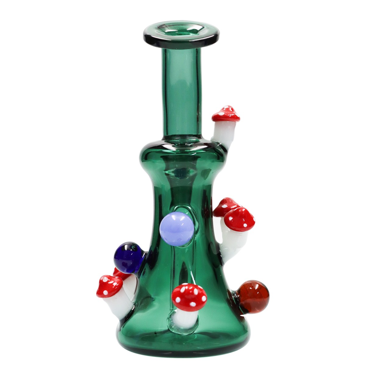 Random 6in Mushroom Glass Bong Water pipes Smoking BUBBLER Bong Hookah 14mm Bowl