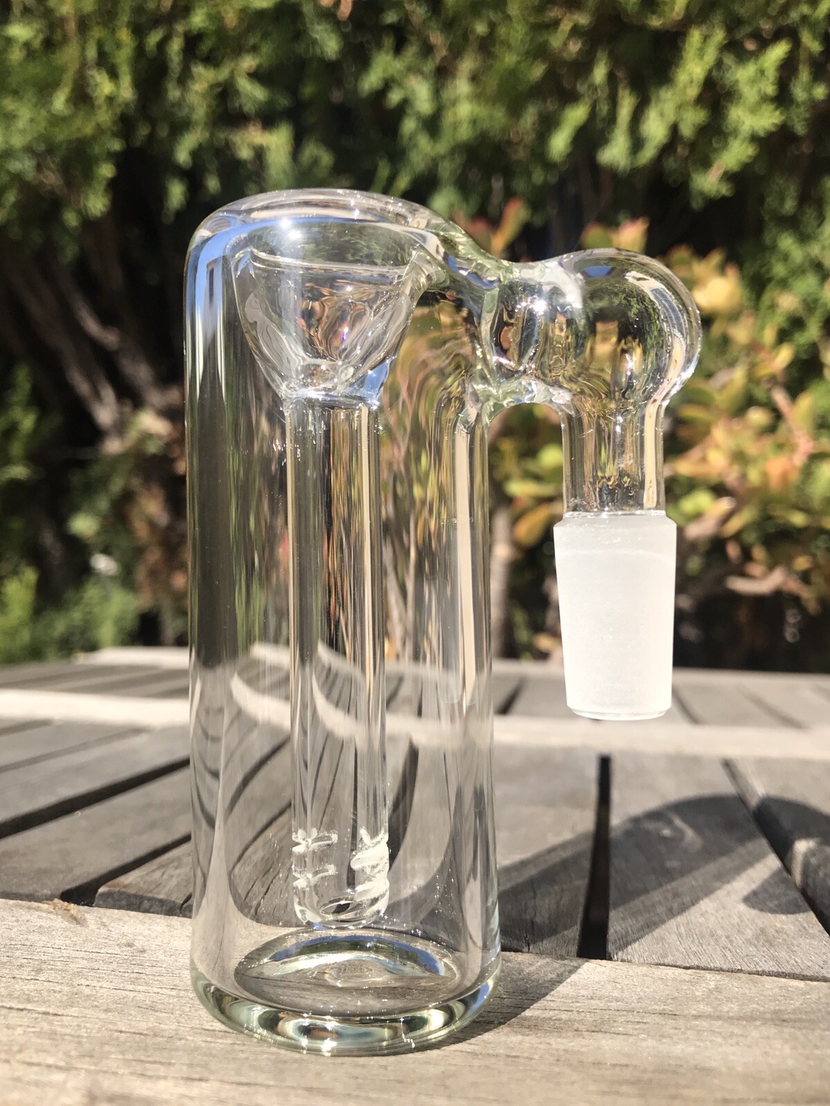 Glass Ash Catcher bowl 14mm Male 90 Degree Clear Glass Downstem Fixed