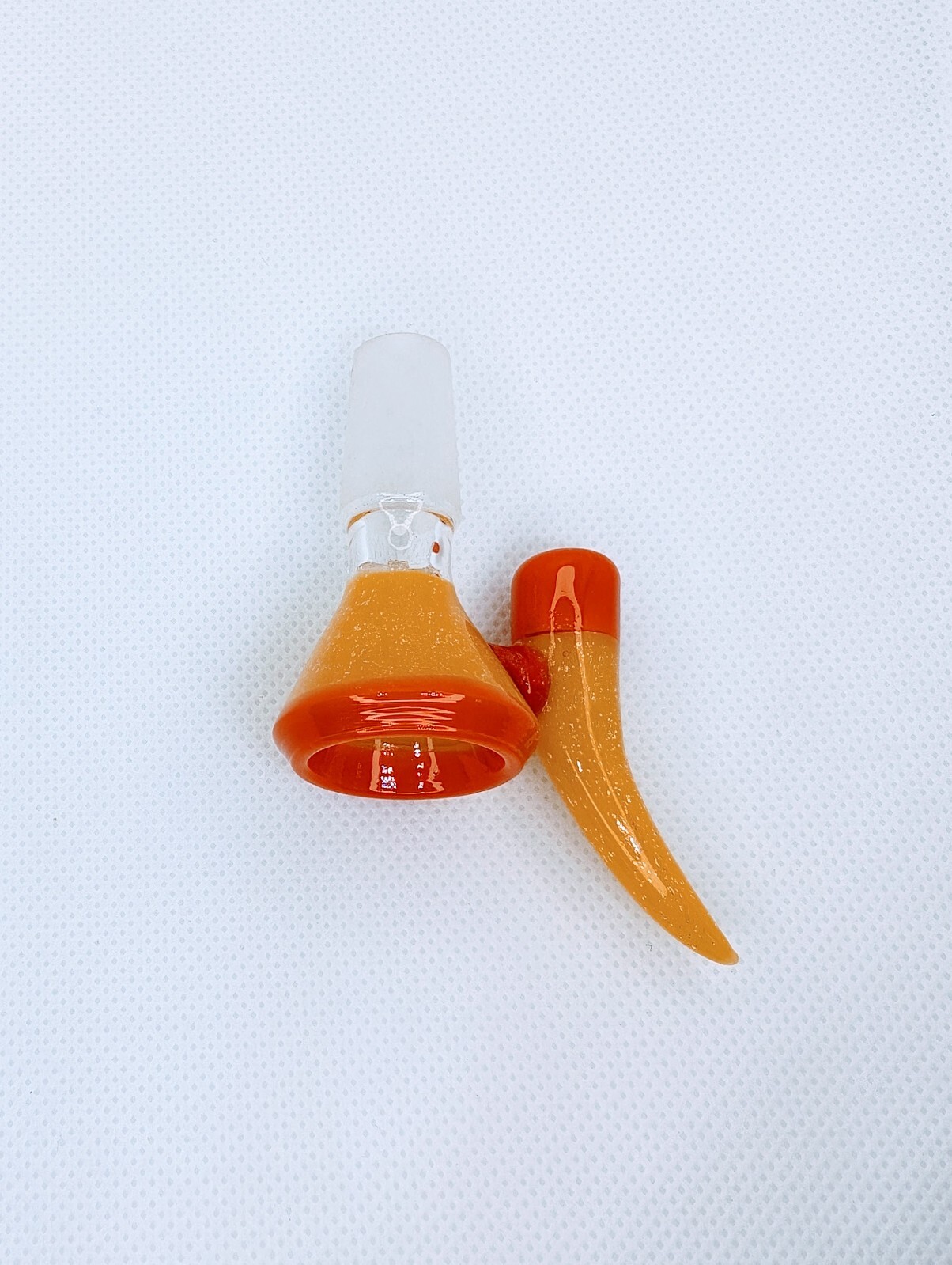 2.5&Prime; Candy Corn Screen Bowl Crushed Opal 14mm Glass Funnel Slide Bong Hookah