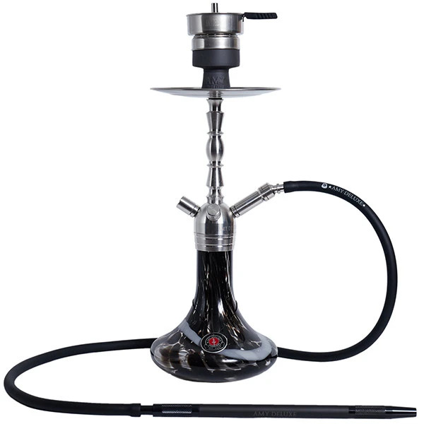 Hookah AMY Deluxe SS10 Shisha Stainless Steel Black Full Set German New Кальян