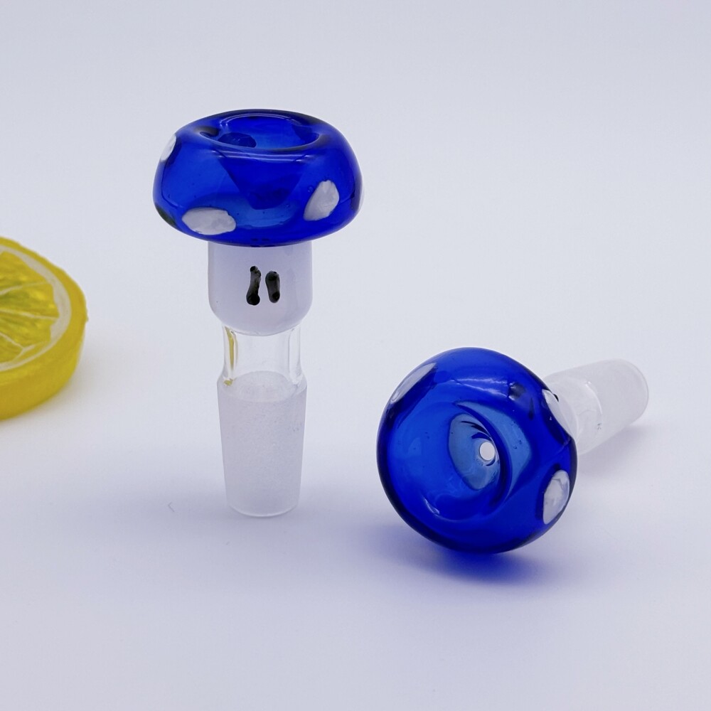 2pcs Glass 14MM Male Mushroom Bowl Smoking Slide Tobacco Bong Water Pipe Jiont