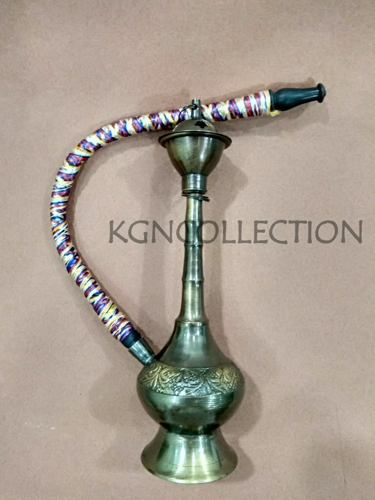 Brass Vintage Hookah Home decoration Hookah w/ Pipe Mughal Oriental Tabaco Pipe