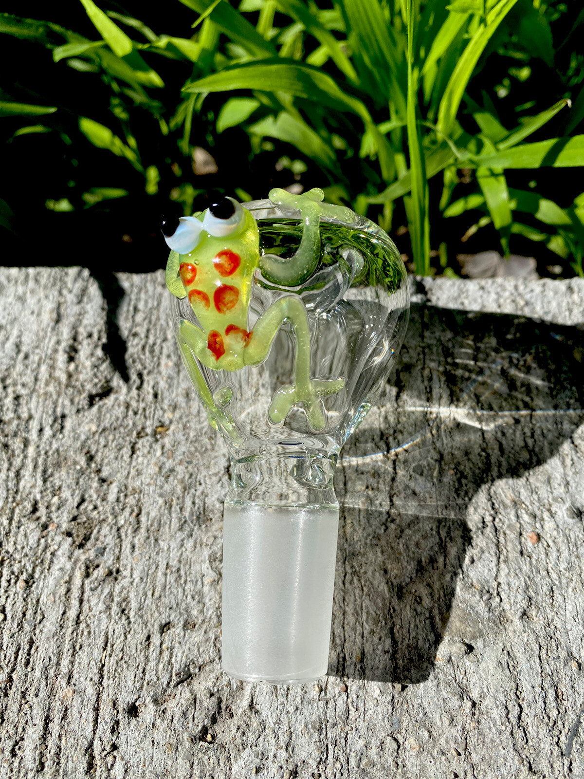 18mm Frog Clear Glass Bowl Male Joint