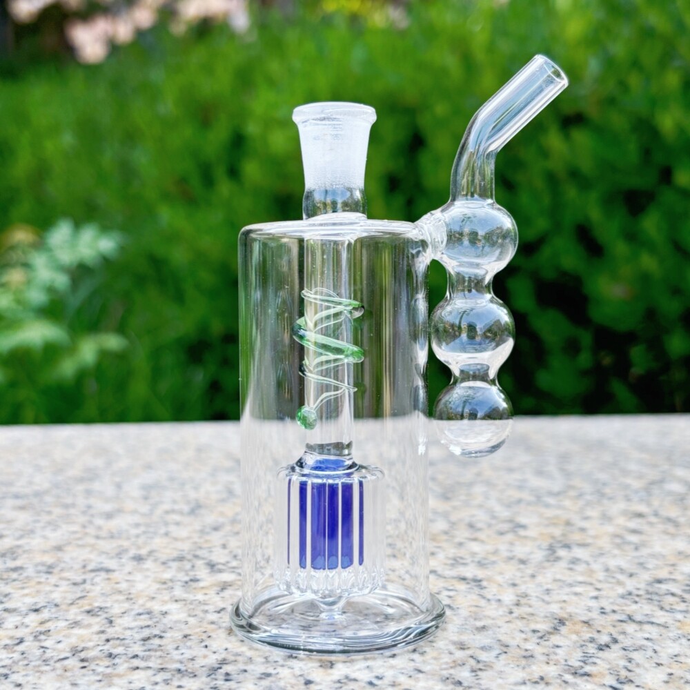 4&Prime; Mini Glass Bong Filter Pyrex Hookah Recycler Water Pipe Smoking Bubbler