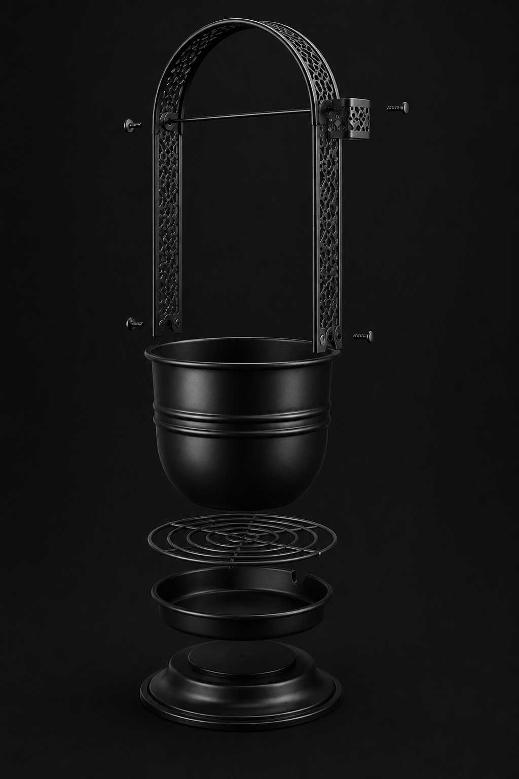 17in Hookah Charcoal Basket Holder with Tongs Shisha