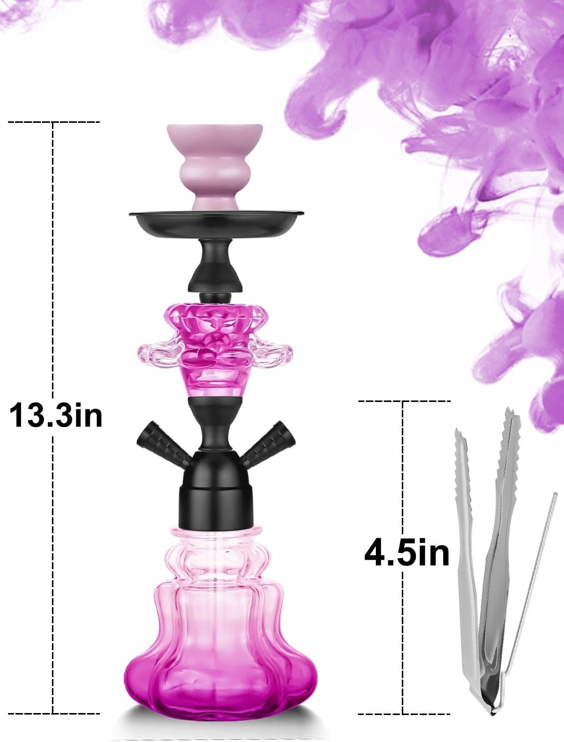 Hookah Set With Everything 14 » Shisha Hookah Complete Set – Glass Flower Vas…