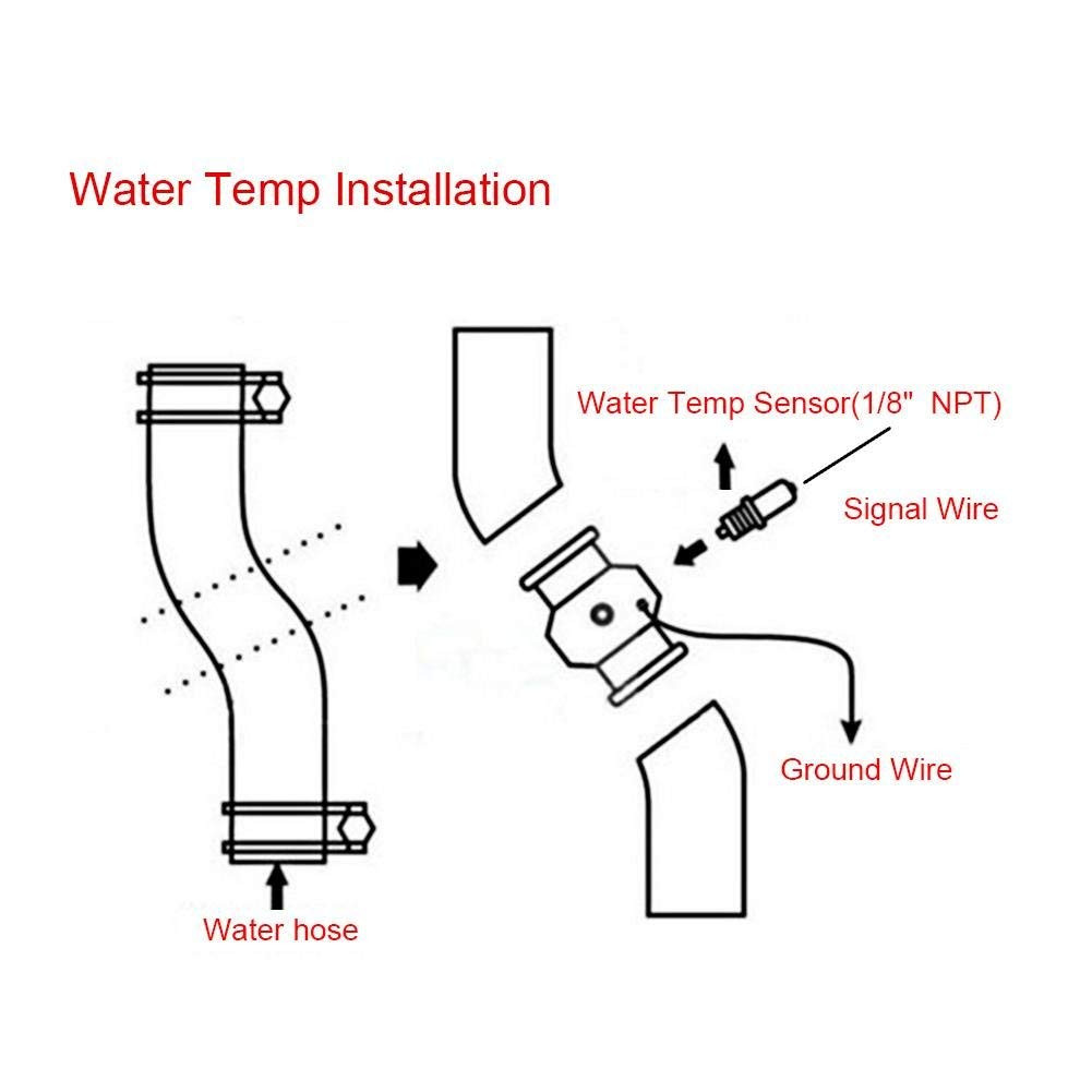 Universal Water Temp Joint Pipe,Aluminum Water Temp Temperature Joint Pipe Gauge