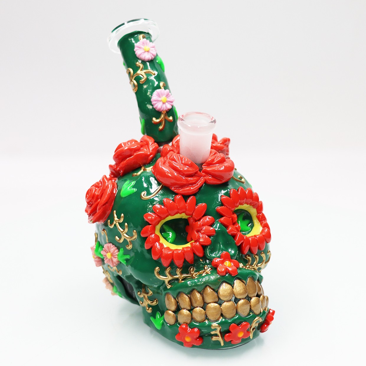 Hookah 6 » Halloween MONSTER Skull Glass Bong Water Pipe Smoking 14mm glass bowl