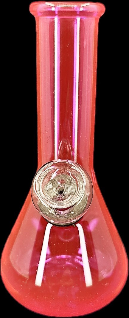 5&Prime; PINK GLASS Tobacco Mini Hookah Water Pipe Bong WITH SCREENS
