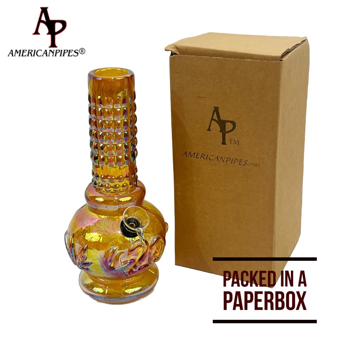 8” “Just pipe” Water Pipe/ Heavy Soft glass Pipes By INHALE & AmericanPipes