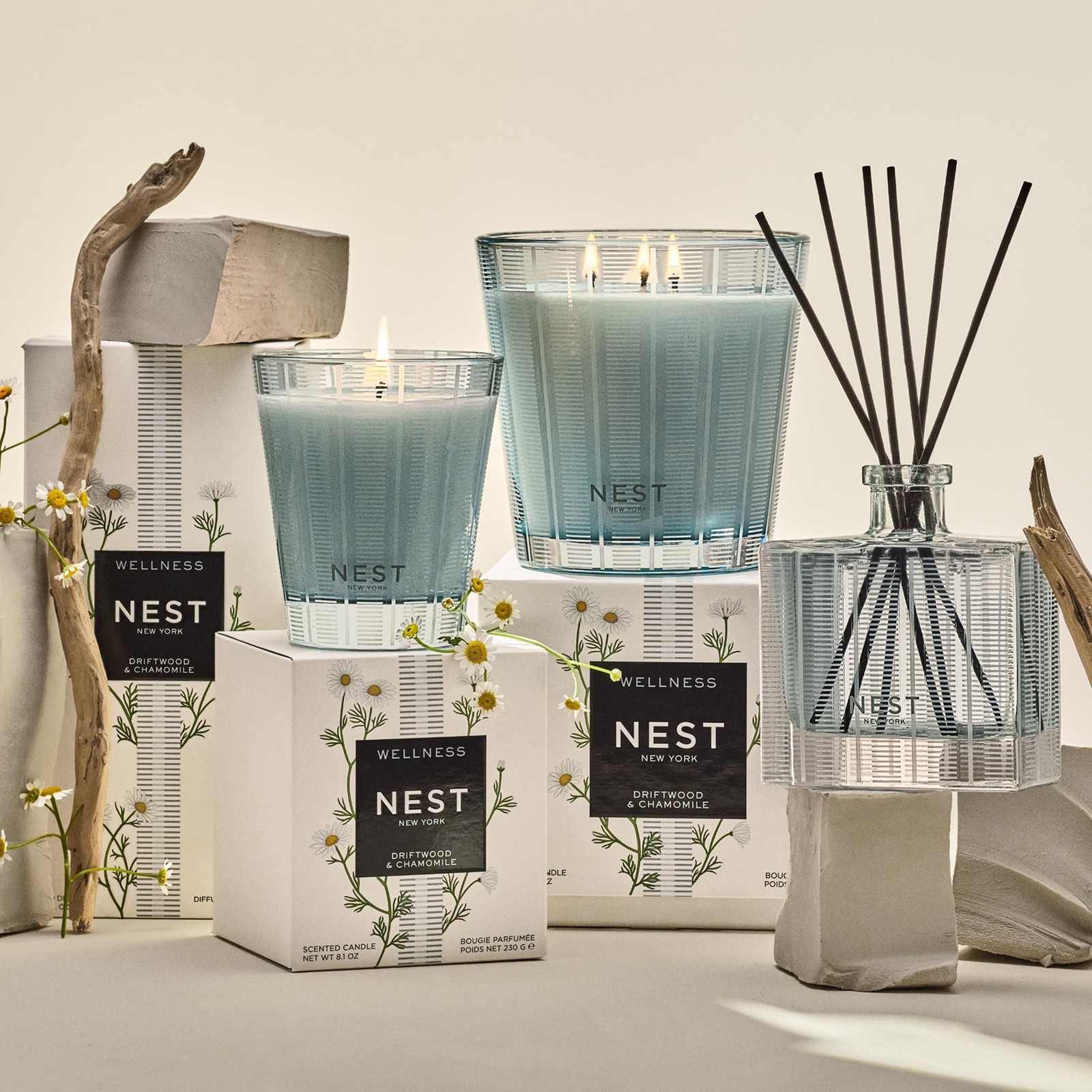 NEST New York Reed Diffuser, Driftwood & Chamomile – The Wellness Collection …
