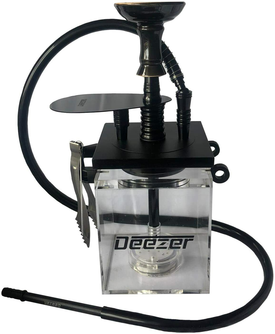 🆕 DEEZER Limited Edition Pandora Glass Cube Hookah w/ LED & Remote, Tilt-proof