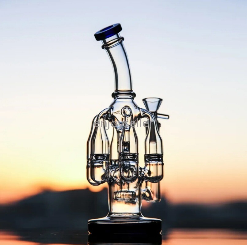 heady recycle rig matrix bong tire Five pipes filter Water Hookah 14mm shisha