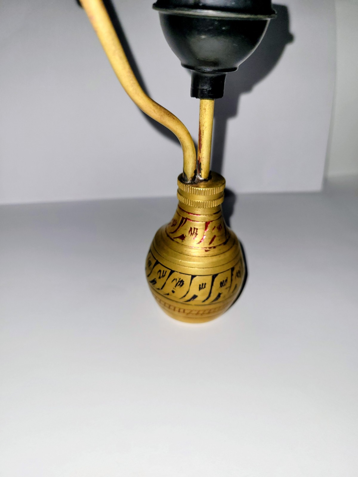 VINTAGE BRASS POCKET HOOKAH Water Pipe India Etched/Painted Handmade Pipe