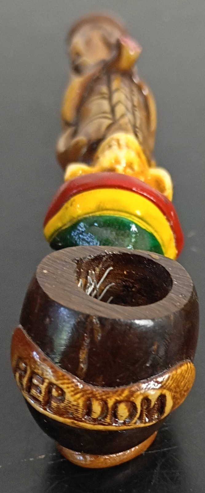 Vintage Wooden 5.5&Prime; Bob Marley Penis Tobacco Pipe, Gag Dick, Smoking Weiner