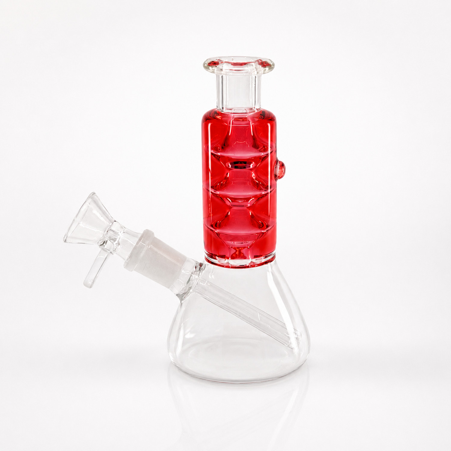 5.5&Prime; Red Mini Glycerin Freezable Glass Beaker Bong Water Pipe Smoking Hookah