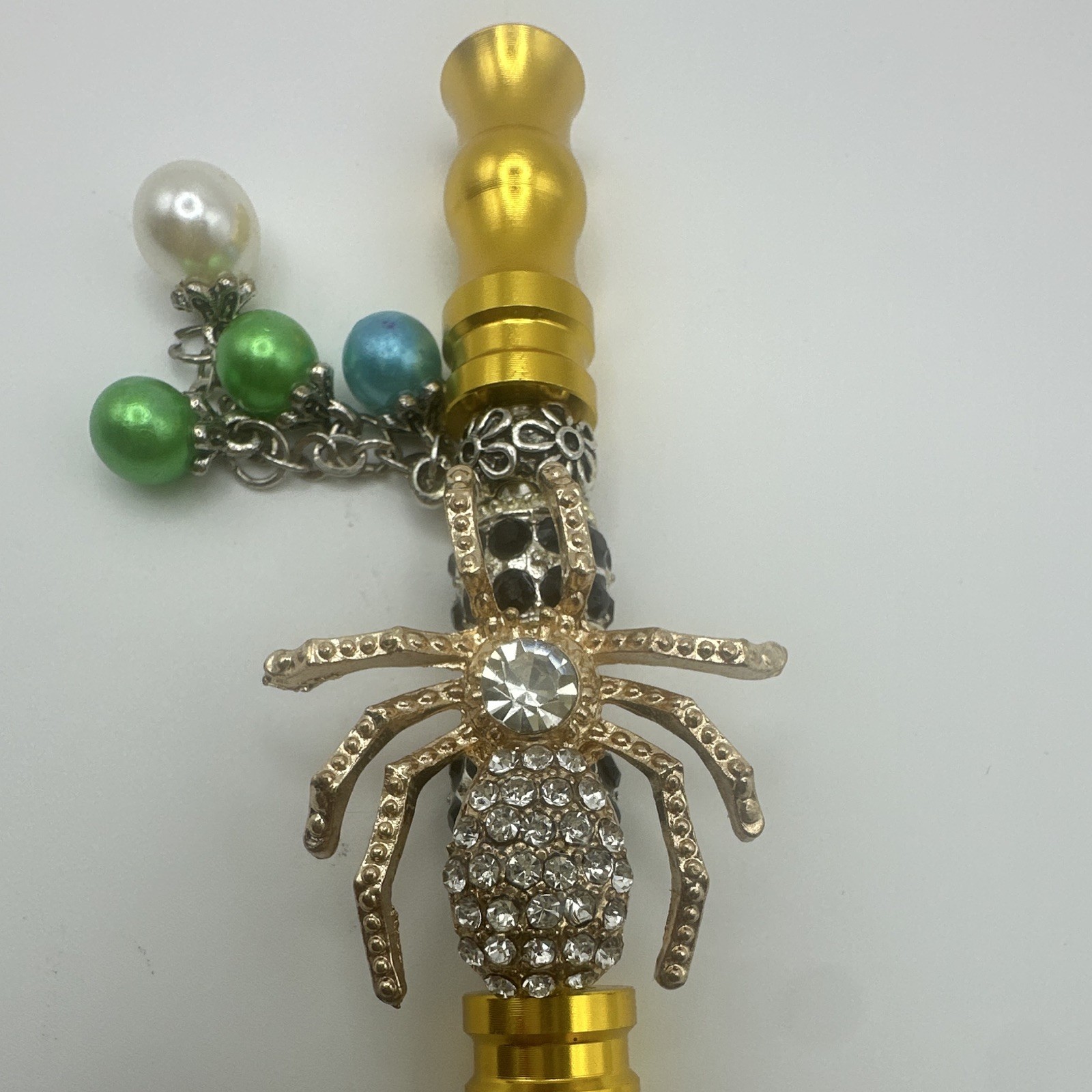 Luxury Bling Hookah Mouth Tip – Reusable Gold Shisha Mouthpiece (Spider Design)