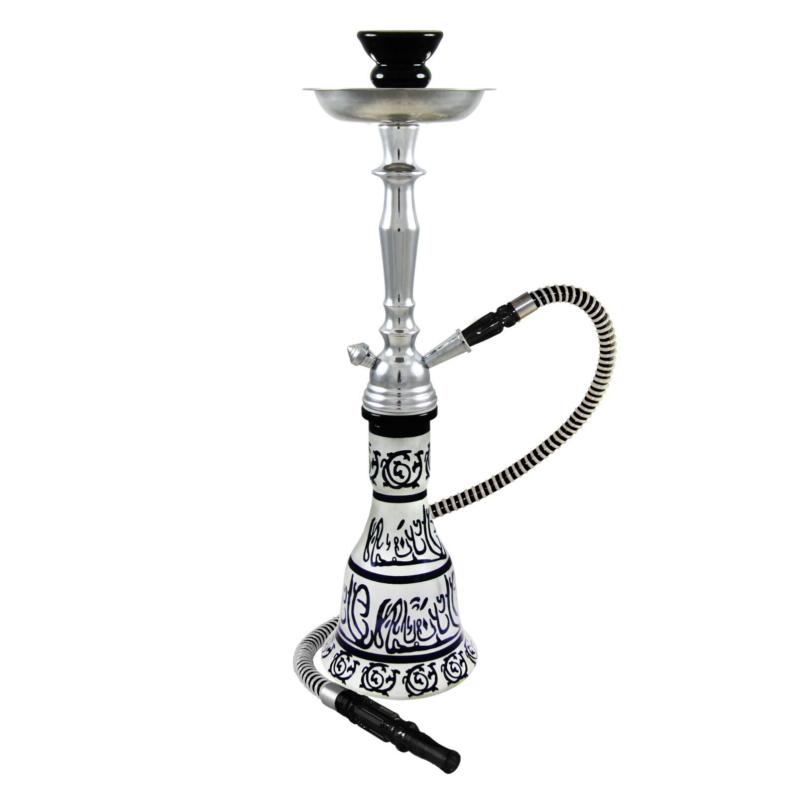 20&Prime; Black Hookah Set – Hieros by Premium Hookah Shisha 1 Hose