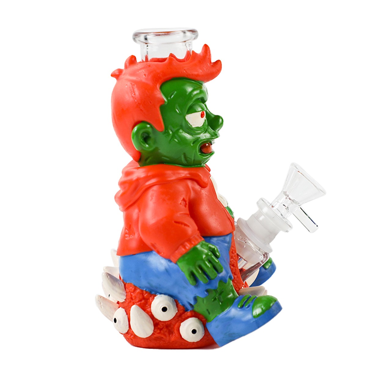 6.7IN Zombie Glass Bong and Waterpipe Tobacco Smoking Bong Bubbler Hookah W/14mm
