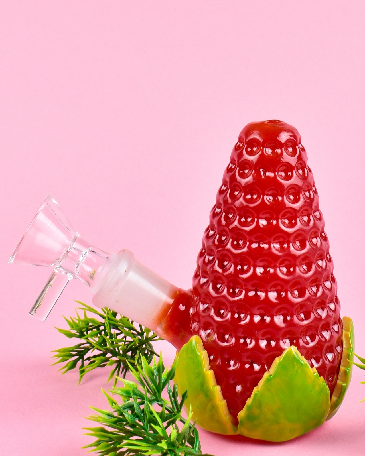 Mini Bong Glass Water Pipe Mini Strawberry Bong Mini Hookah Cute Bong *USA*