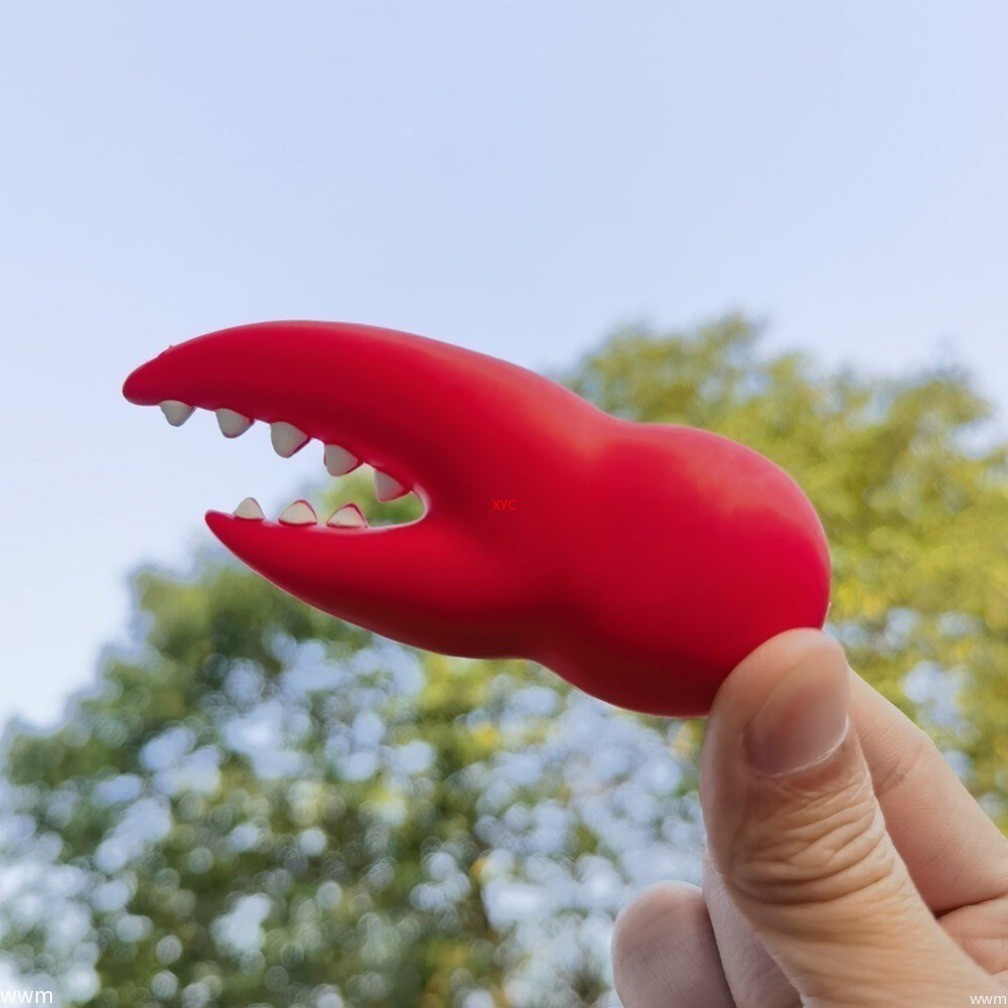 3.5&Prime; Mini Red Crab Claws Shape Portable Silicone Bong Hand Pipe W/ Glass Bowl