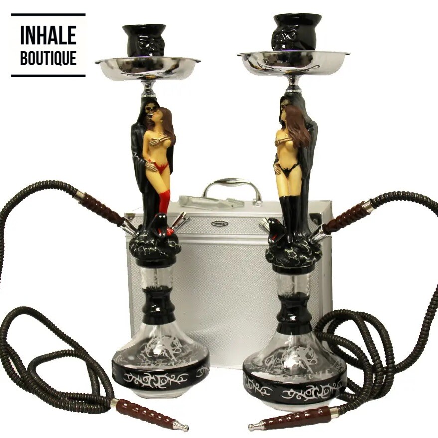 Collectible Hookah/ complete set /SEXY VAMP/ Skull Series/ 1 Hose / RED Or BLACK
