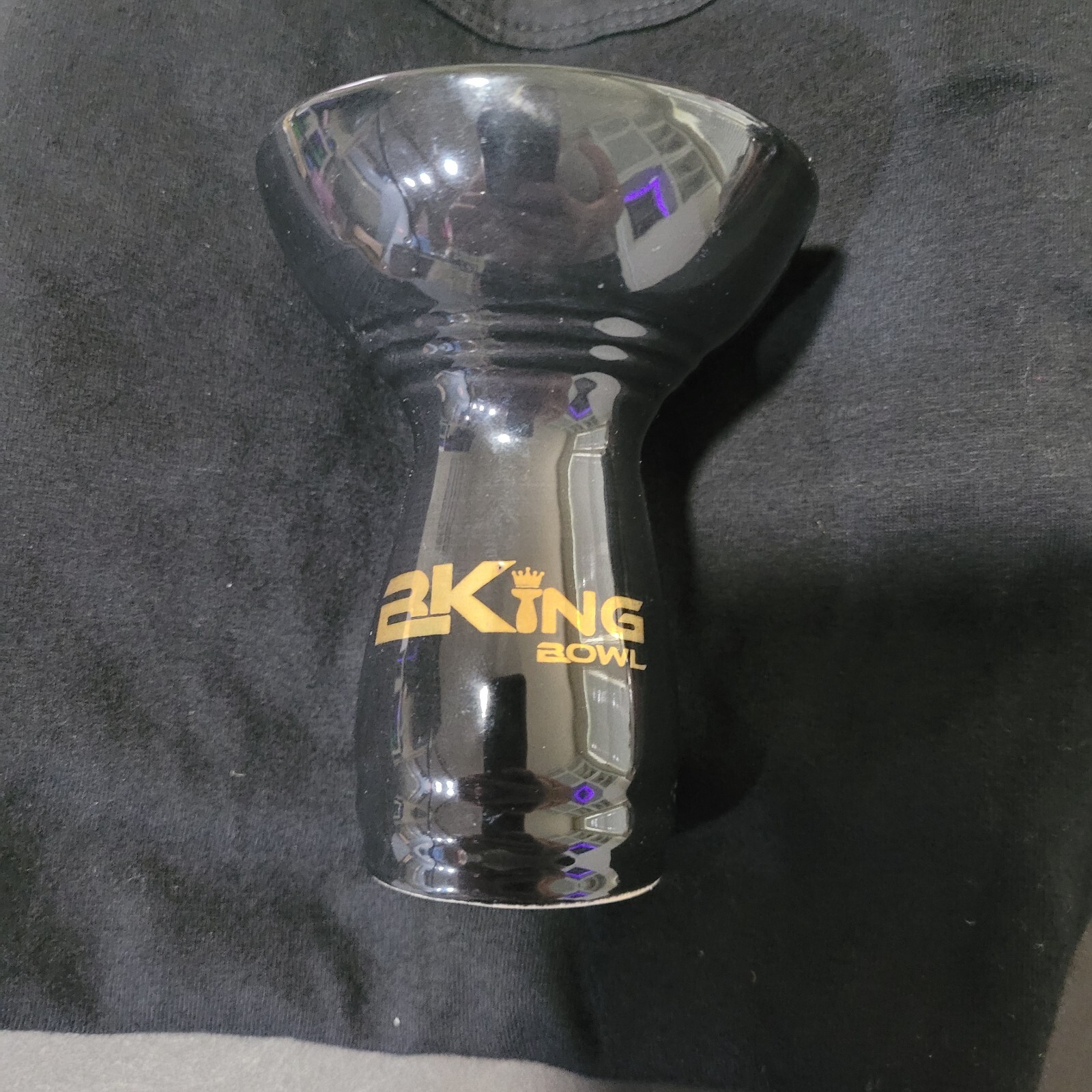 Gloss Black B King Hookah Bowl Medium