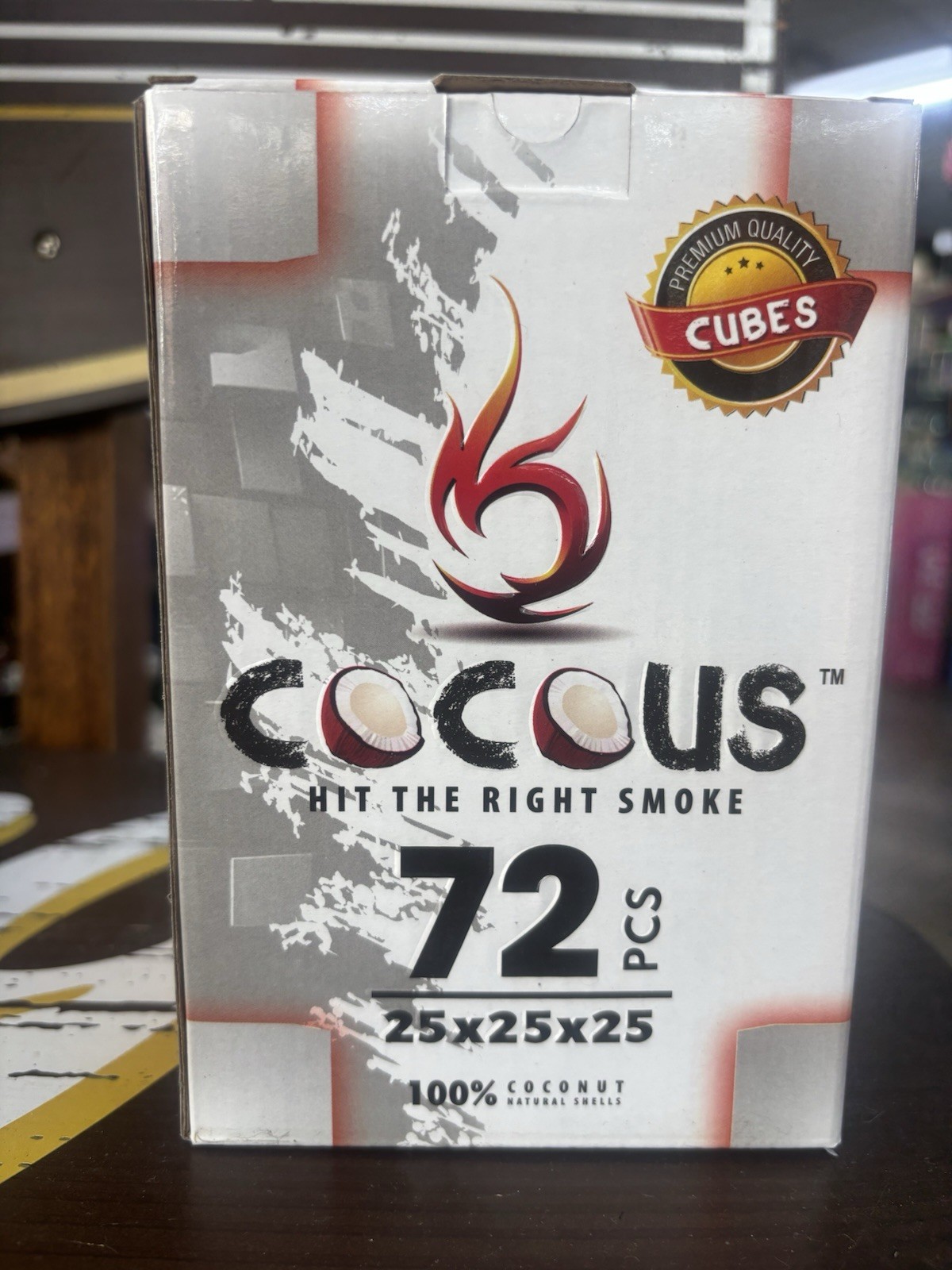 CocoUS Premium Hookah Coconut Charcoal Cubes 72 pcs 25x25x25 1 kg Made Indonesia