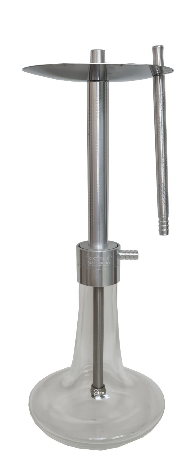 AlfeShisha Performance Basket Hookah Silver, Glass Shisha, Portable Glass Vase