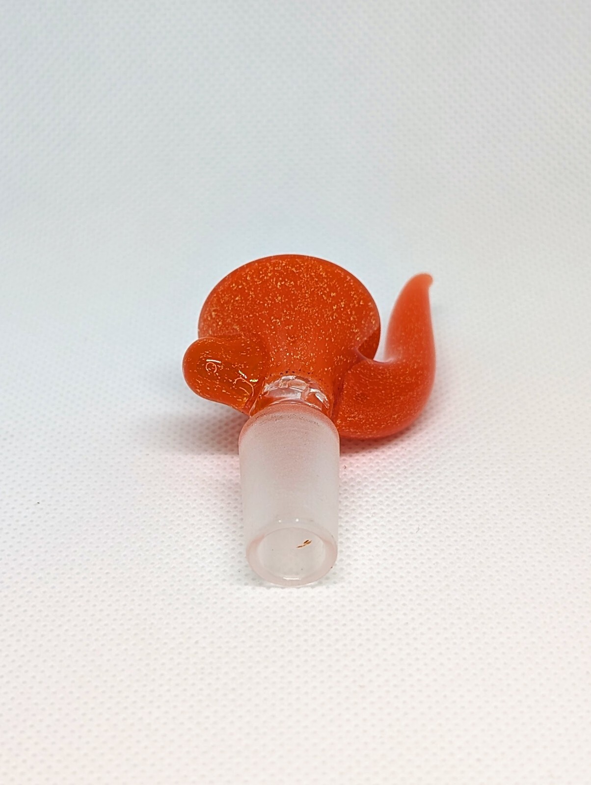 3&Prime; Screen Filter Crushed Opal Tangerine Horn Bowl 14mm Funnel Slide Bong Hookah