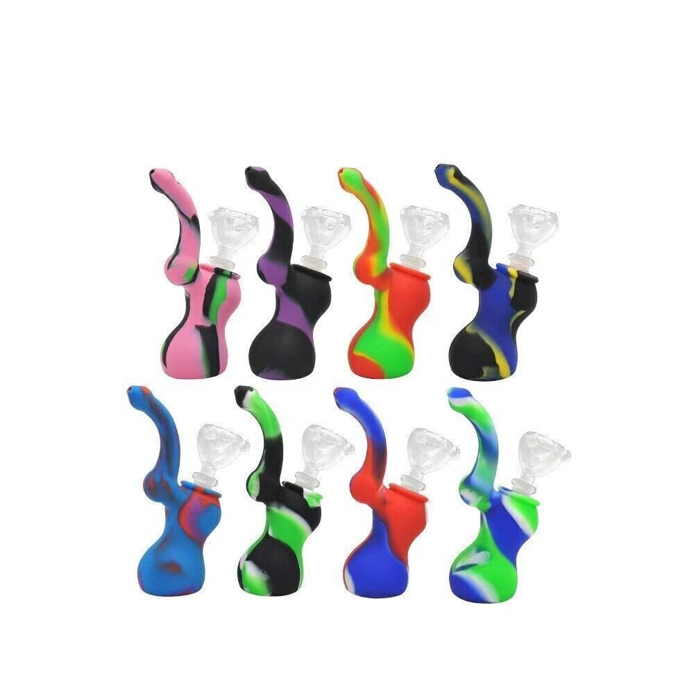 1* Random Color Convenient Creative Gourd Silicone Water Cigarette Pouch Durable