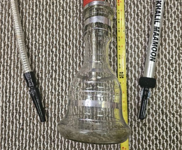 VINTAGE ORNATE SMOKING HOOKAH BONG CLEAR GLASS PIPE DECANTER ***SWEEET***