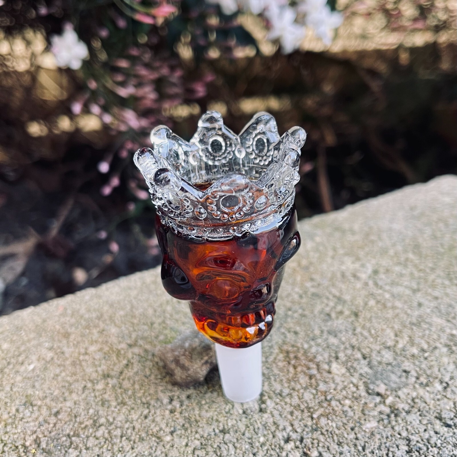 Premium 14mm Thick Glass Red Ghost in Crown Bowl Head for Water Bong