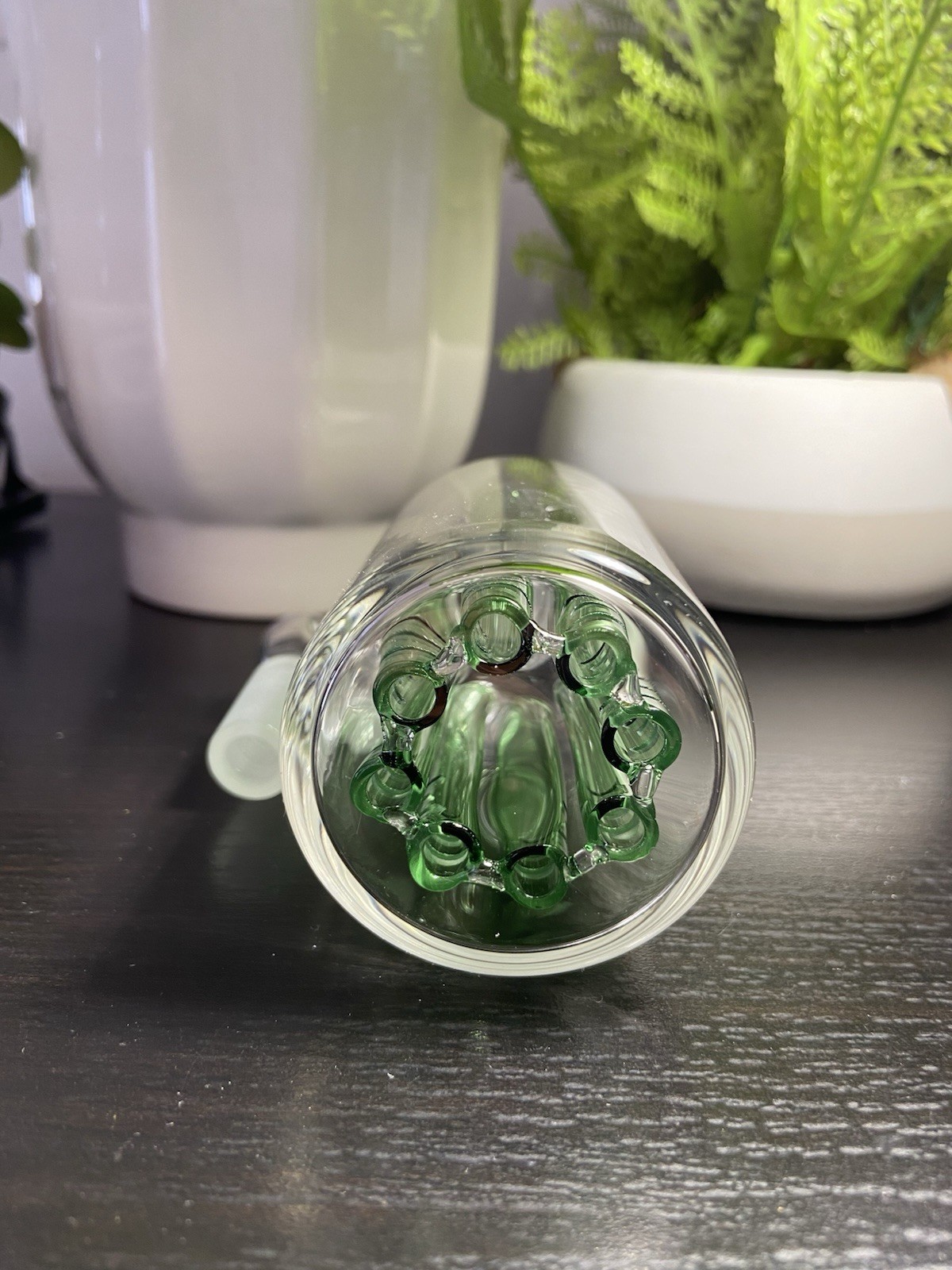 14MM GREEN HOOKAH WATER PIPE ASH CATCHER 8ARM TREE PERC 90 DEGREE