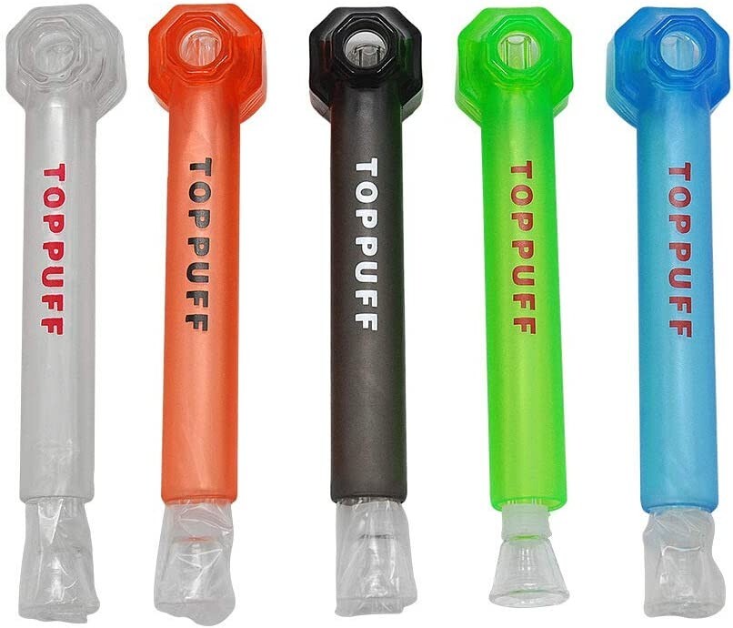 5 PCS Random Colors Top Puff Premium Portable Hookah Bottle Water Glass Bong NEW