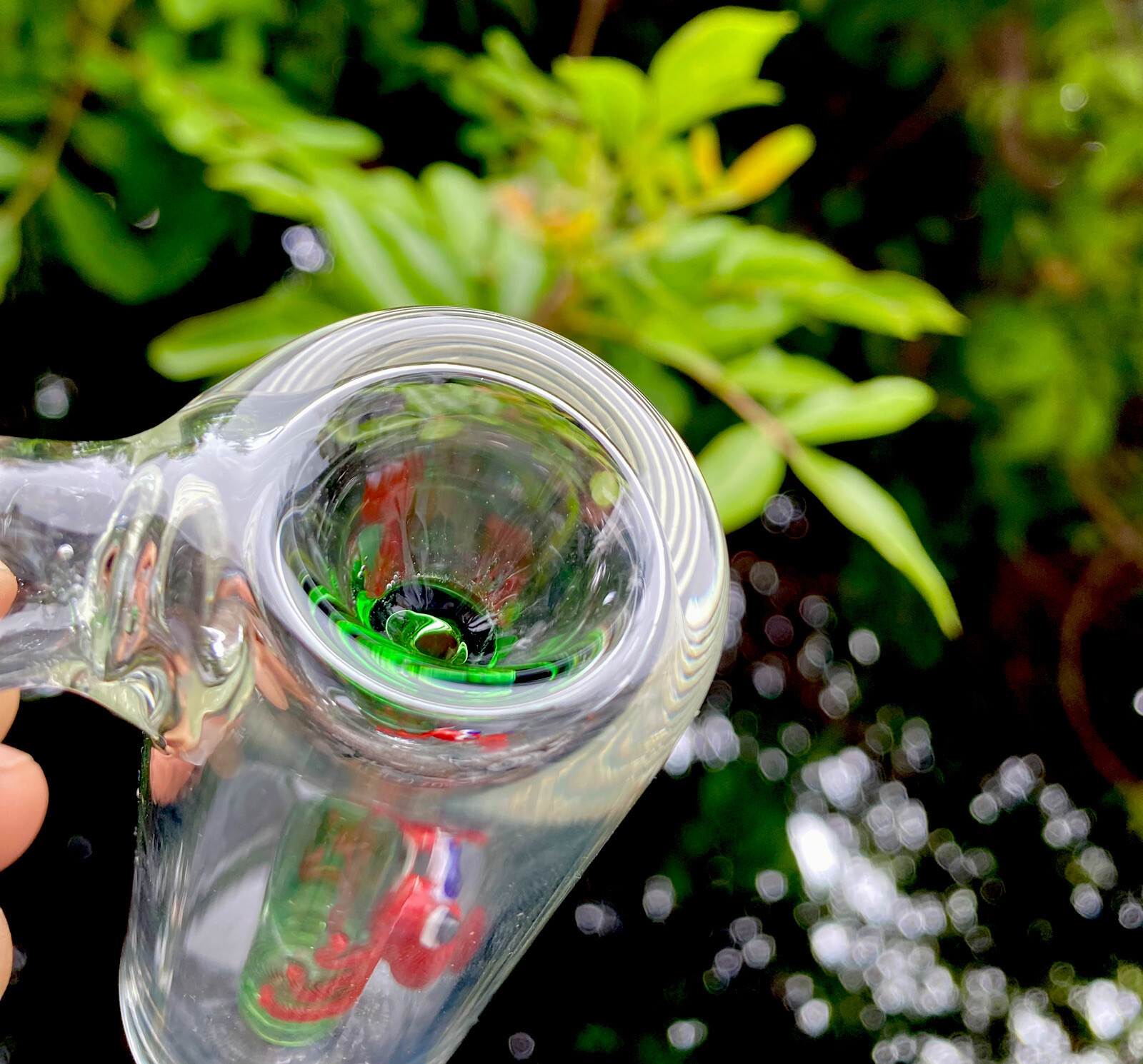 Thick Glass Ash Catcher bowl 18mm Male 90 Degree Downstem Fixed Orange Octopus