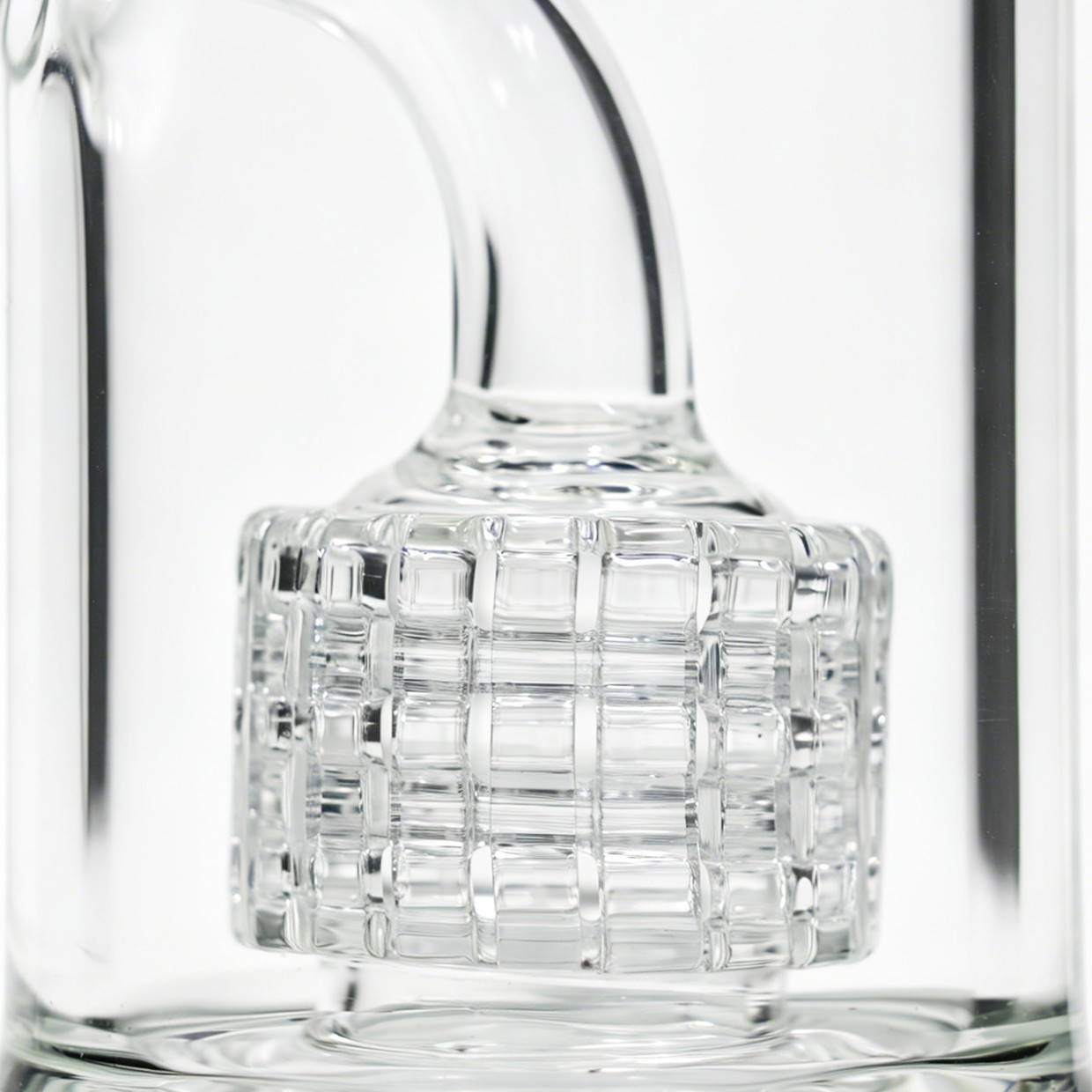 Silver Fumed 16in Glass Bong Water Pipes Smoking Sandblasted Honeycomb Bong 14mm