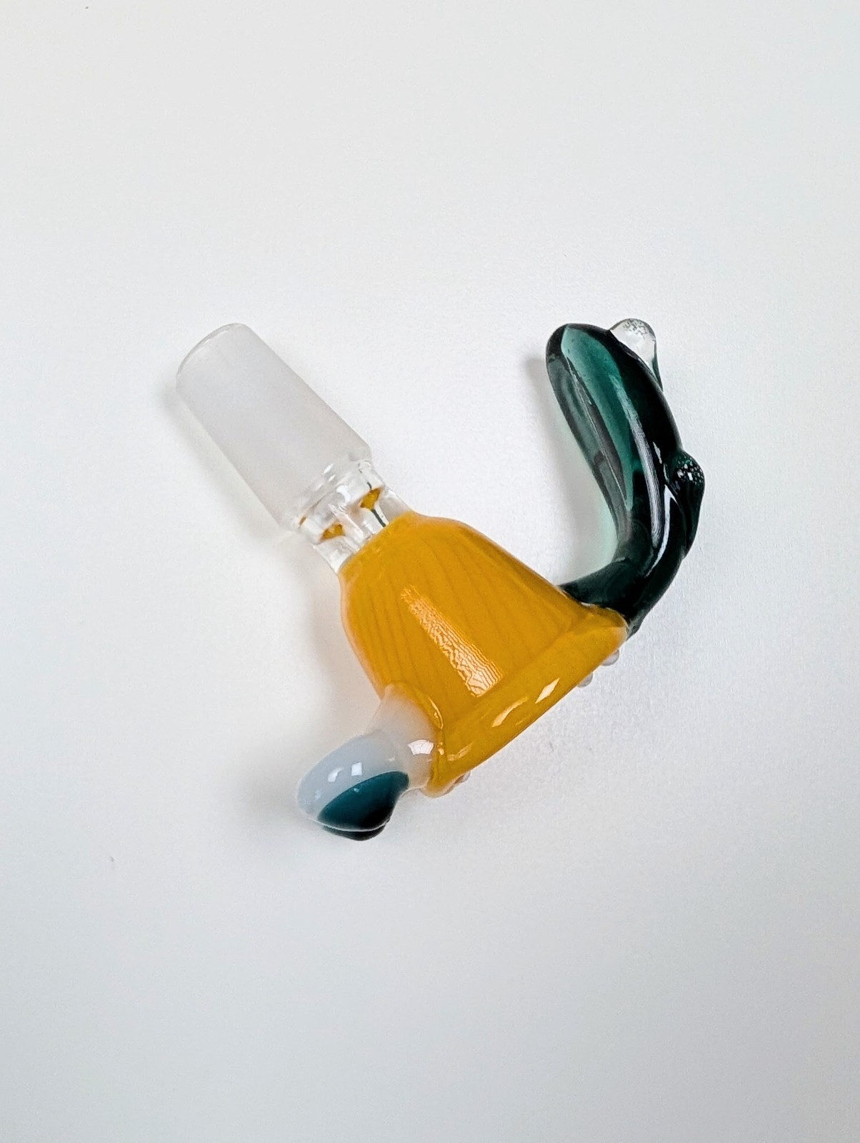 14mm Yellow Cosmic Goop Premium Quality Glass Bowl Slide Bong Water Pipe Hookah