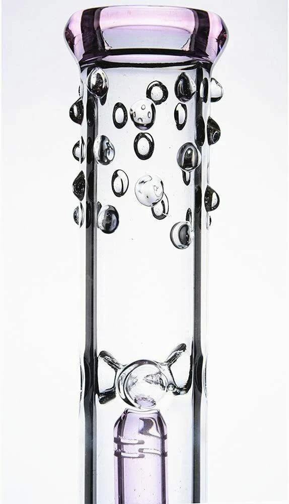 16.5&Prime; Heavy Glass Bong Percolate Bongs Smoking Hookah Water Pipe 18mm Bowl Pink