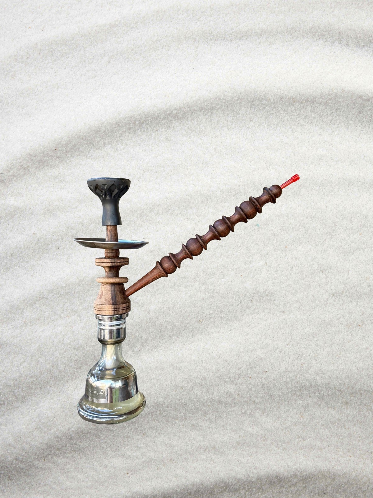 Handmade Wooden Hookah Shisha Traditional Medalist Style – Natural Wood