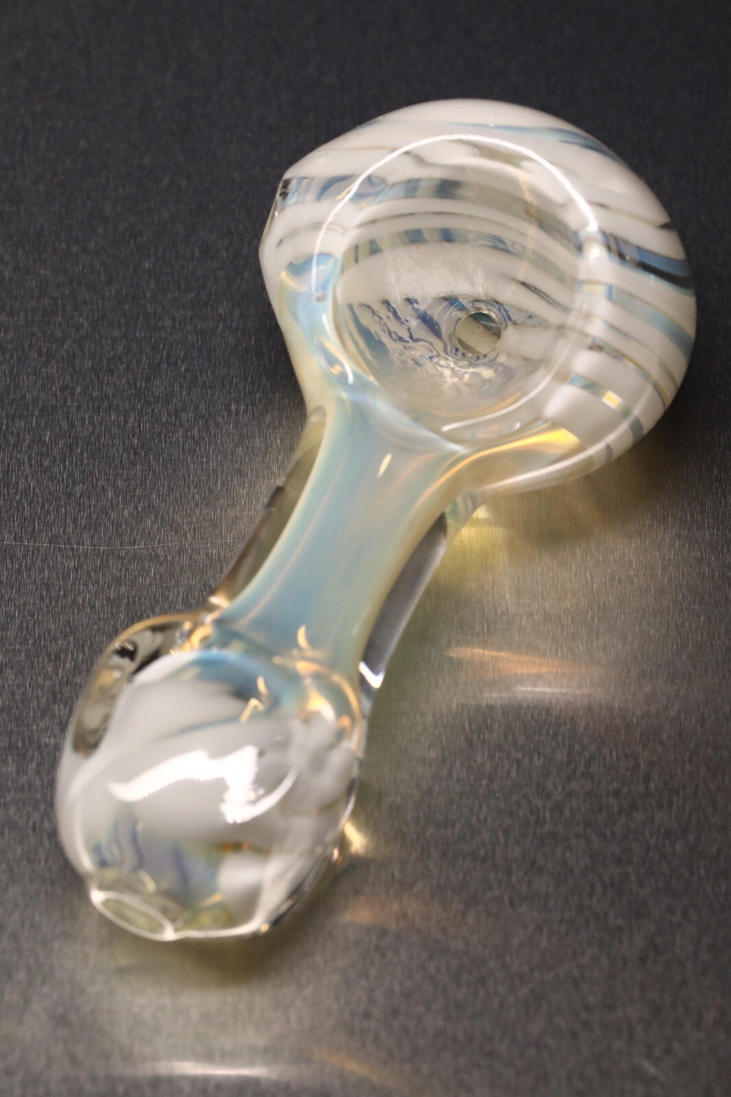 TOBACCO SMOKING HAND PIPE MINI USA HEAVY BLOWN GLASS POCKET PIPA BOWL HITTER 3”