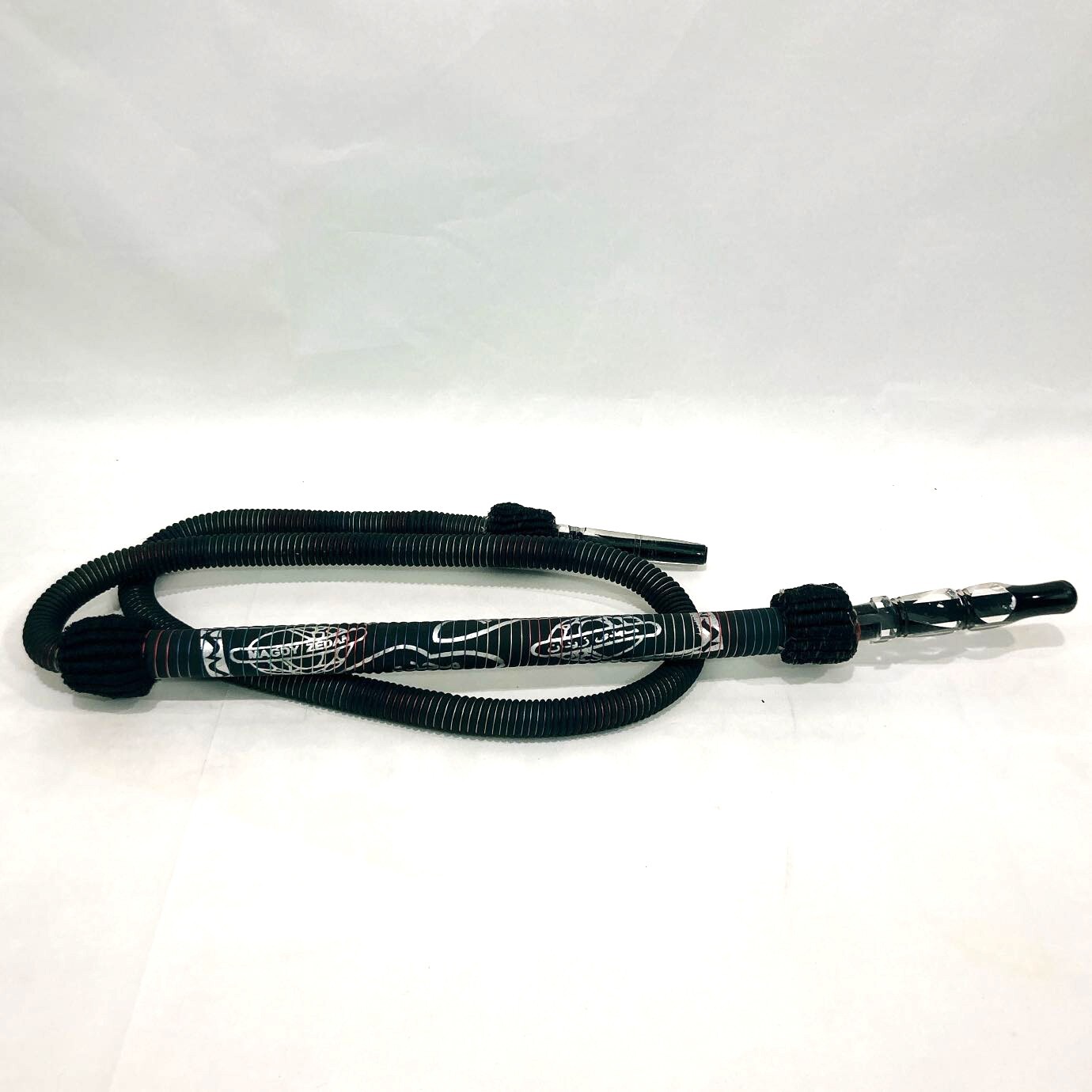 AUTHENTIC MAGDY ZEDAN LARGE 68’’ EGYPTIAN HOOKAH HOSE WITH WIDE ACRYLIC TIP