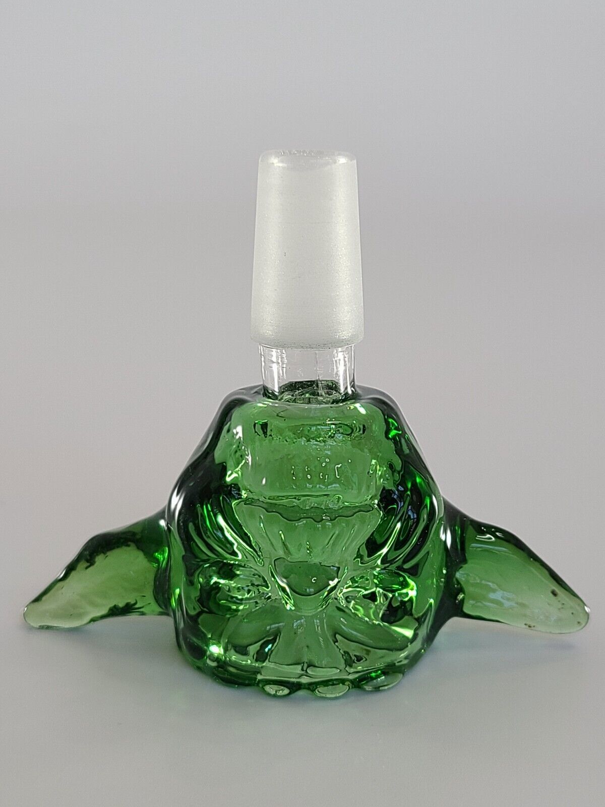 14mm Green Thick Glass Slide Bowl Water Pipe Star Wars Yoda Hookah Head Piece