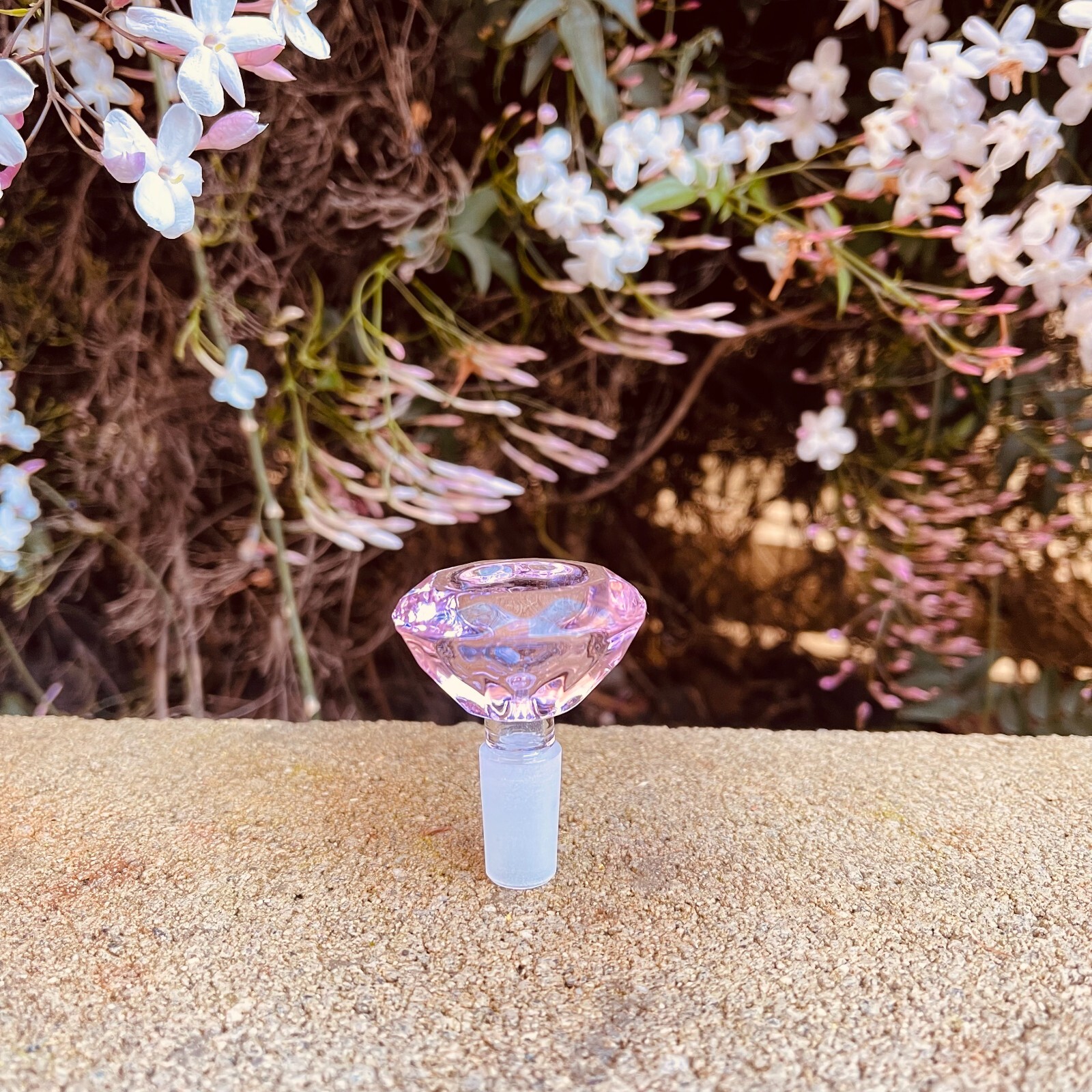 2.5&Prime; Pink Diamond Slide Bowl 14mm Water Pipe Hookah Head Piece Thick Bowl