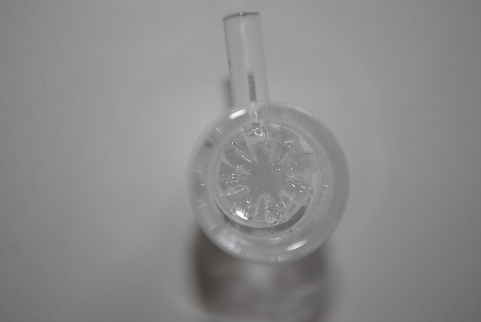 18MM CLEAR GLASS BOWL MALE INSERT WITH ASHCATCHER 10MM 14MM . 1 piece only