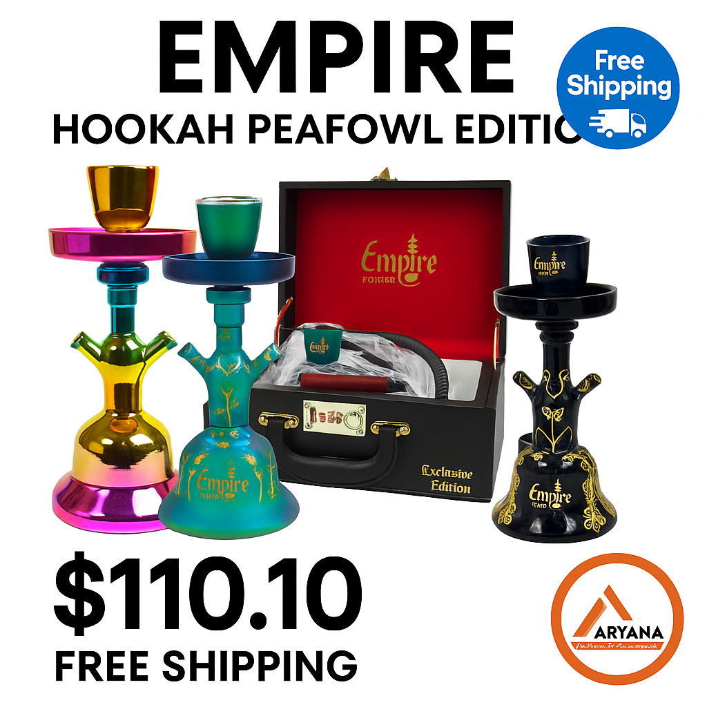 Empire Hookah Peafowl Edition | Premium Luxury Hookah | 1CT Box | FREE SHIPPING