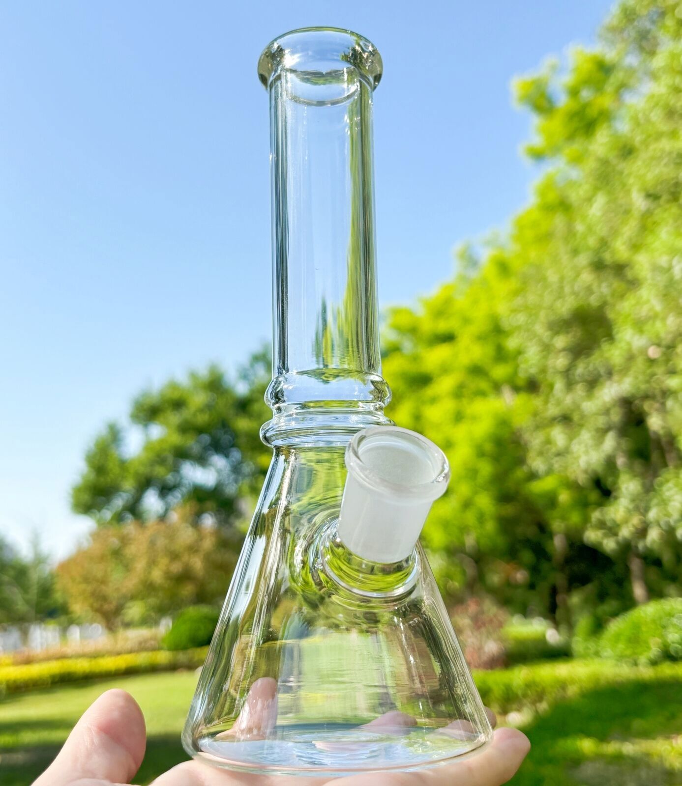 Thick 8 » Clear Glass Bong Water Pipe Smoking Hookah Pyrex Shisha Beaker Bubbler