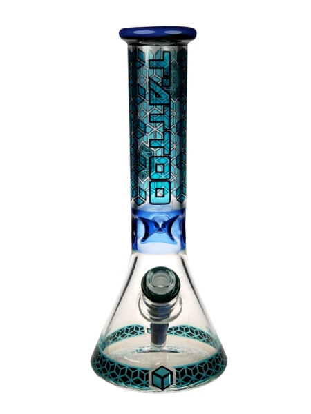 Blue 12&Prime; Beaker Water Pipe – T&rsquo;ataoo Collection – By Lookah Glass!